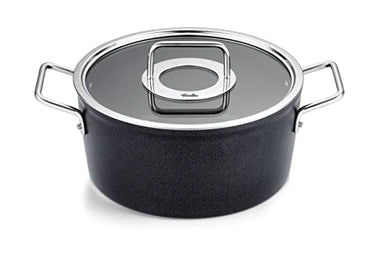 Fissler Adamant / Aluminium Saucepan (Ø 24 cm, 4.9L) Pots coated with glass lid, non-stick - Induction, Anthracite on sale